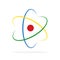 Molecule or Atom icon. Vector illustration.