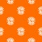 Molecule biology pattern vector orange