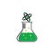 Molecule chemical glass symbol logo vecto