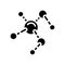 molecule chemistry glyph icon vector illustration