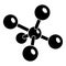 Molecule chemistry icon, simple black style