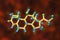 Molecule of cortisol hormone