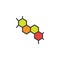Molecule filled outline icon