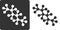 Molecule, flat icon style: stylized rendering of n-hexane, a simple alkane. Atoms shown as circles