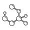 Molecule formula icon, outline style