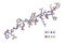 Molecule of the human hormone glucagon