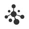 Molecule icon. Dna sign. biotechnology logo. Vector illustration.