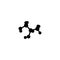 Molecule icon. Simple style chemical science poster background symbol. Molecule brand logo design element. Molecule t-shirt