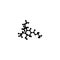 Molecule icon. Simple style chemical science poster background symbol. Molecule brand logo design element. Molecule t-shirt
