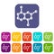 Molecule icons set