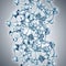 Molecule illustration over blue background, Life and biology, medicine scientific, molecular research dna.