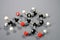 Molecule model of acetylsalicylic acid HC9H7O4