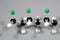 Molecule model of a part of a PVC string.