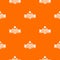 Molecule physics pattern vector orange