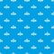 Molecule physics pattern vector seamless blue