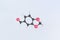 Molecule of piperonal, isolated molecular model. 3D rendering