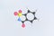 Molecule of saccharin, isolated molecular model. 3D rendering