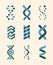 Molecule structure, dna helix set. Genetic code humans animals is molecular spiral biochemical genome dna chains rna