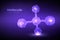 Molecule Structure. Low poly abstract Molecule. Dna, atom, neurons. Molecules and chemical formulas. Scientific background for