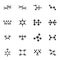 Molecule structure vector icons set