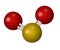 A molecule of sulfur dioxide.