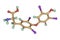 Molecule of thyroxine, a thyroid hormone