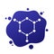 molecule vector icon, hexagonal organic structure