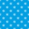 Molecules of atom pattern seamless blue