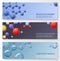 Molecules banners. Molecular structure with shining spherical particles atoms, biotechnology dna, science researching