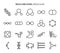 Molecules, bold line icons