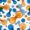 Molecules seamless background. Science and