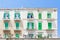 Molfetta, Apulia - Green window shutters at the historical facades in Molfetta
