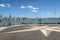 Molhe da Barra Sul Breakwater and city skyline - Balneario Camboriu, Santa Catarina, Brazil