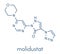 Molidustat investigational anemia drug molecule. Inhibitor of hypoxia-inducible factor prolyl hydroxylase, used as sports doping.