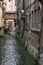 Moline canal with old historical italian buildings in Bologna