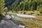 Moll river near Jungfernsprung waterfall close to Heiligenblut, Carinthia, Austria.