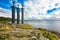 Mollebukta bay with Swords in Rock monument commemorating Battle of Hafrsfjord Stavanger Rogaland Norway Scandinavia