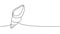 Mollusc one line continuous drawing. Tropical underwater shell continuous one line illustration. Vector minimalist
