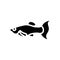 molly fish glyph icon vector illustration