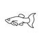 molly fish line icon vector illustration