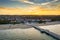 Molo pier on the Baltic Sea in Sopot at sunset, Poland