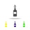 Molotov cocktail colored icons. Element of military illustration. Signs and symbols can be used for web, logo, mobile app, UI, UX