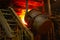 Molten hot steel