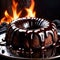 Molten Lava Cake , traditional popular sweet dessert cake