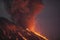 Molten lava erupting from Sakurajima Kagoshima Japan