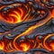 molten lava texture, featuring fiery reds, oranges, and yellows swirling together. Seamless pattern design background
