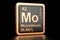 Molybdenum Mo chemical element. 3D rendering
