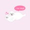 Mom and baby seals. Cartoon cute pole animal vector Illustration.