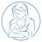 Mom Breastfeeding Vector Design Illustration