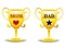 Mom and Dad Gold Trophies